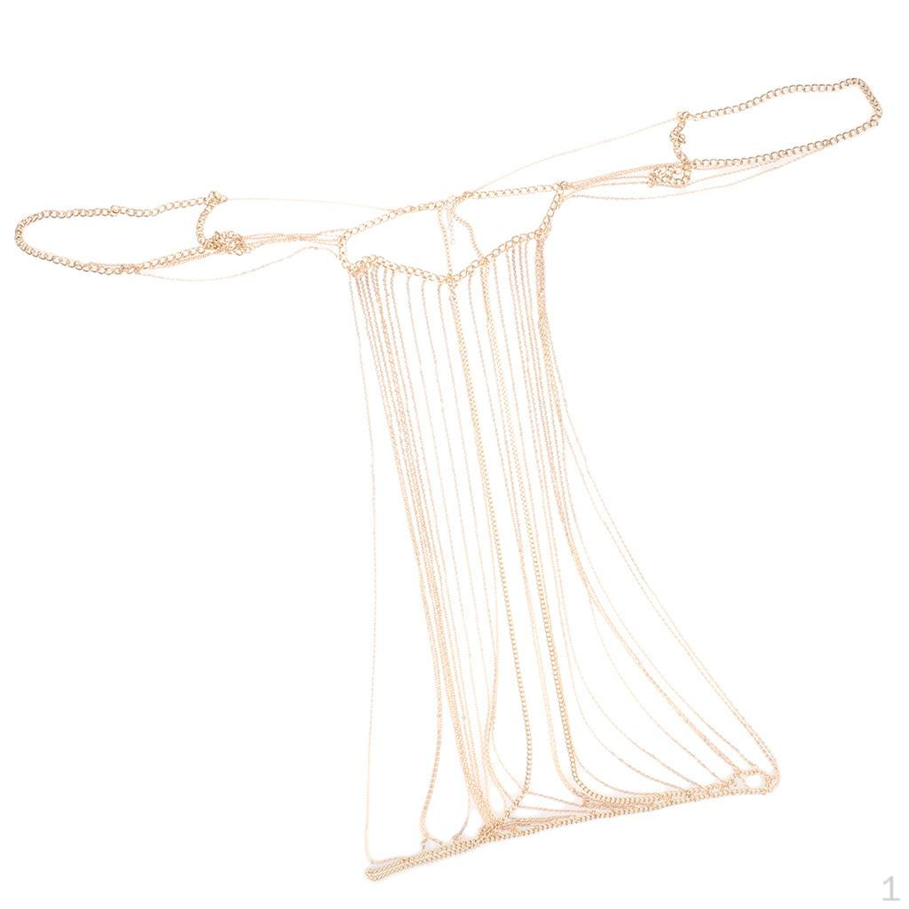 Bohemian Quaste Körperkette Damen Partys Schmuck Gold/Silber