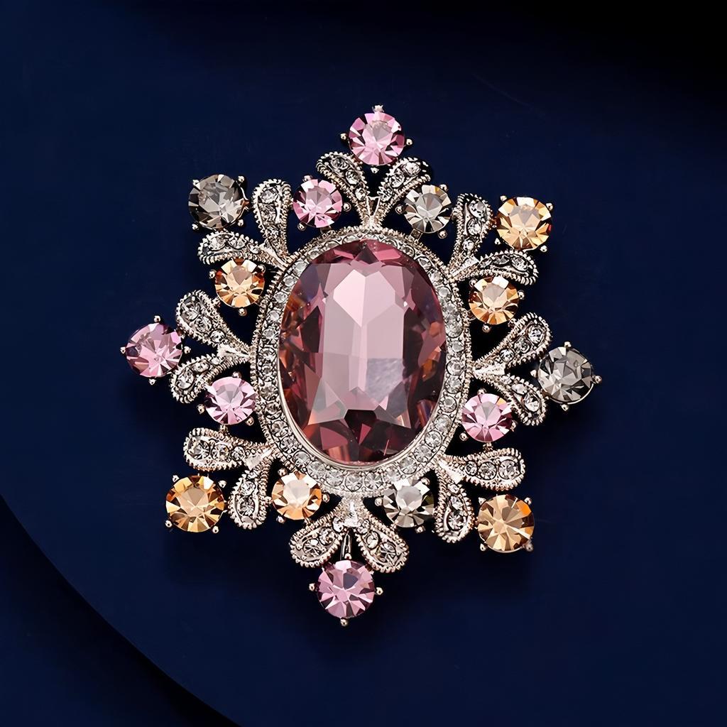 Retro Fuxin Flower Brooch, High-end Women's Design Sense, Niche Brooch Pin, Fashionable and Luxurious