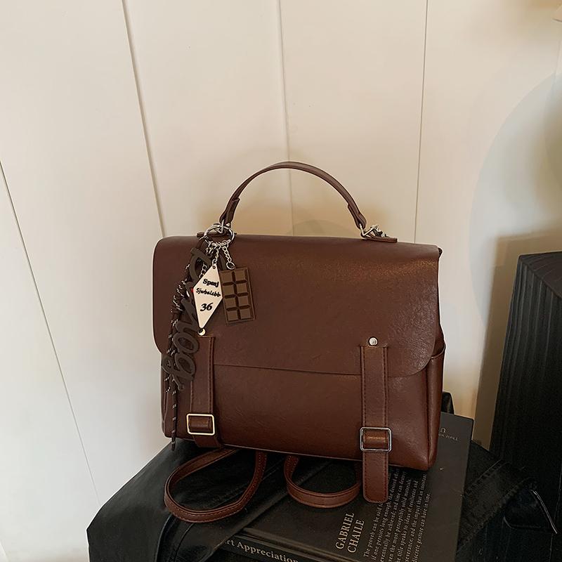 

Новый рюкзак с ретро-узором, улучшенное ощущение мягкой кожи, большая вместимость, хороший внешний вид, однотонные универсальные женские сумки