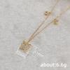 Gold Plated Layered Butterfly CZ Pendant Necklace, Delicate Star & Round CZ Double Chain Necklace for Women