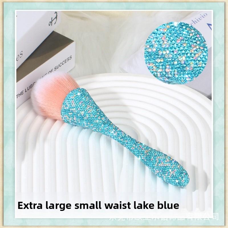 Diamond set eye shadow dust brush slender small waist beauty tool paste diamond thin rod powder brush