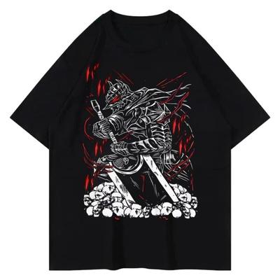 Ropa de Verano para Hombre Camisetas Gráficas con Estampado de Anime Berserk Ropa Y2k Camisetas de Manga Corta de Algodón Oversize para Mujer Harajuku