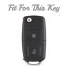 2 Buttons TPU Folding Remote Key Fob Case Shell For Volkswagen VW Skoda Golf Passat Polo Jetta Touran Bora Sharan Protector Fob