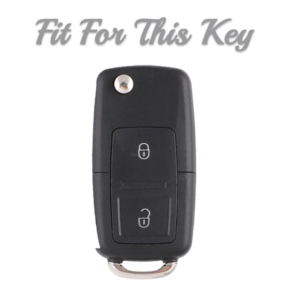 2 Buttons TPU Folding Remote Key Fob Case Shell For Volkswagen VW Skoda Golf Passat Polo Jetta Touran Bora Sharan Protector Fob