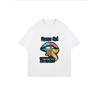 White T Shirt With Pisces Girl Rainbow Lips And Text Design For Casual Wear