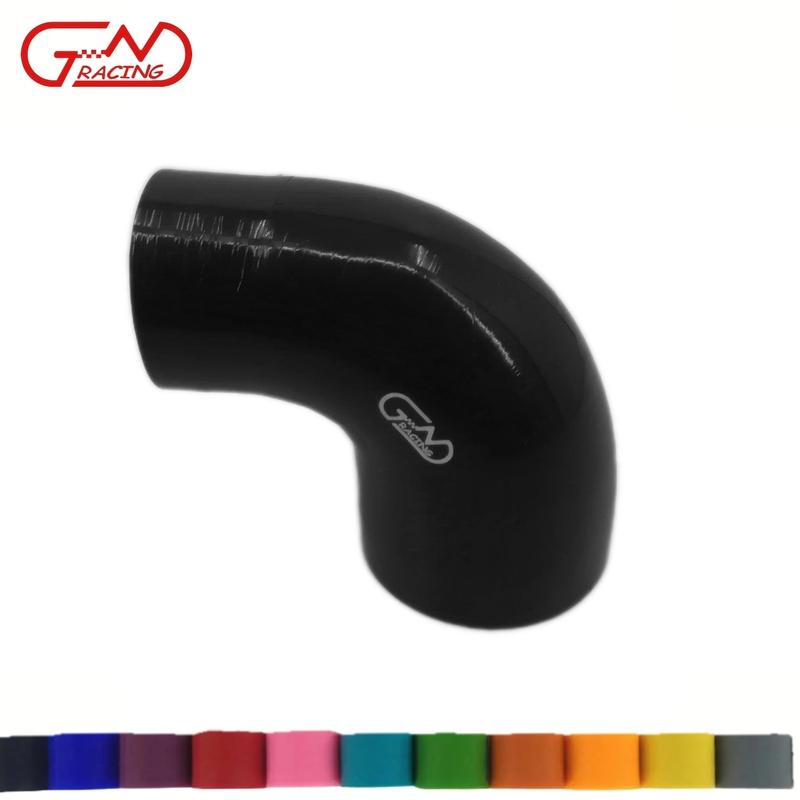 

90 Degree Reducer Elbow Hose Silicone Tube Intercooler Coolant Pipe 19 /22 /23 /25/ 28/ 30 /32 /38/ 40 /44 /45mm Gloss Black ID19-25mm
