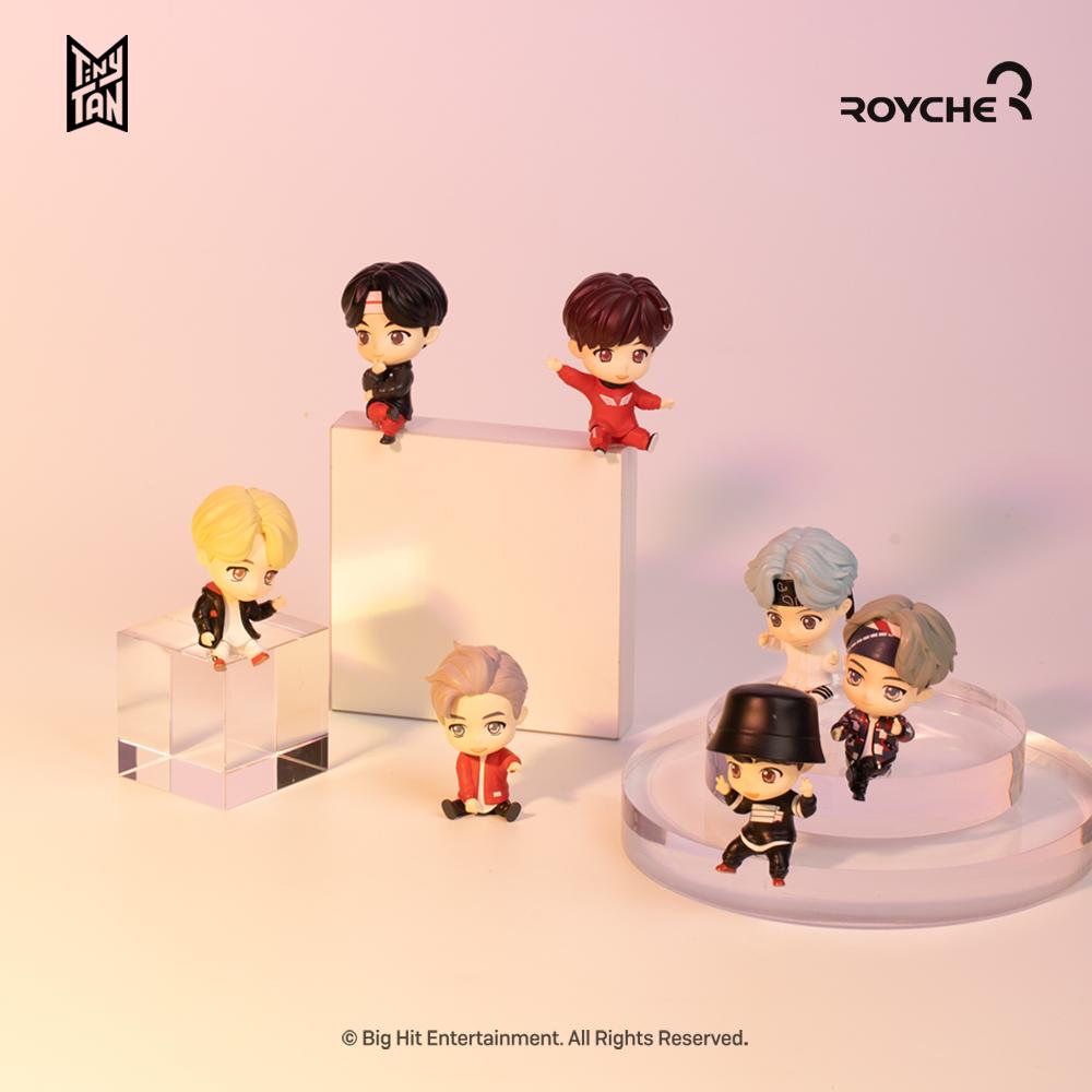 2p Set) Tinytan X Royche Monitor Figure Official BTS Goods from Bighit / Plastic Doll