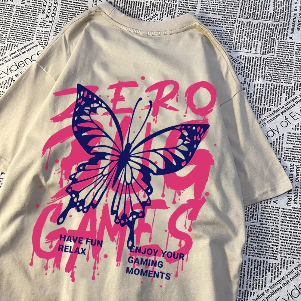Habe Zábava Relax Zero Games Tričko Muži Ženy Bavlna Léto Topy Móda Streetwear Hip Hop Prodyšné Tričko Výstřih Nové tričko