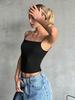 Cross-border Influencer Ice Silk Spaghetti Strap Camisole: Solid Color Slimming Bandeau Vest