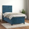 3143065 vidaXL Divan Bed with Mattress Dark Blue 90x200 Cm