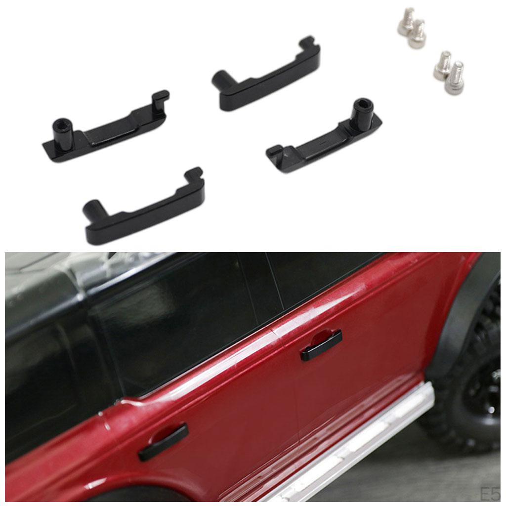 4 Piece Upgrade Door Handle with 1:10 Screws Model Accessories for DIY Replacement Parts