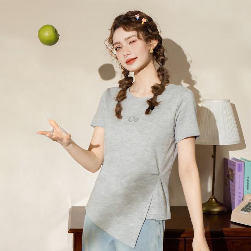 Et Boite Irregular Hem Casual T-Shirt S