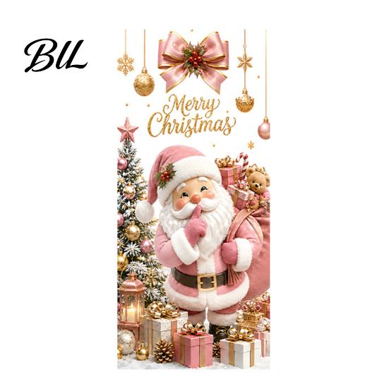 Holiday Glass Clings Christmas Window Clings, Cute Snowman Santa Penguin Reindeer Stickers for Home Decoration Glass, Reusable Static PVC Decal Party