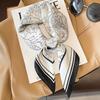 70 simulated silk scarf square scarf women's fashion letter printing small square scarf workplace decoration scarf scarf