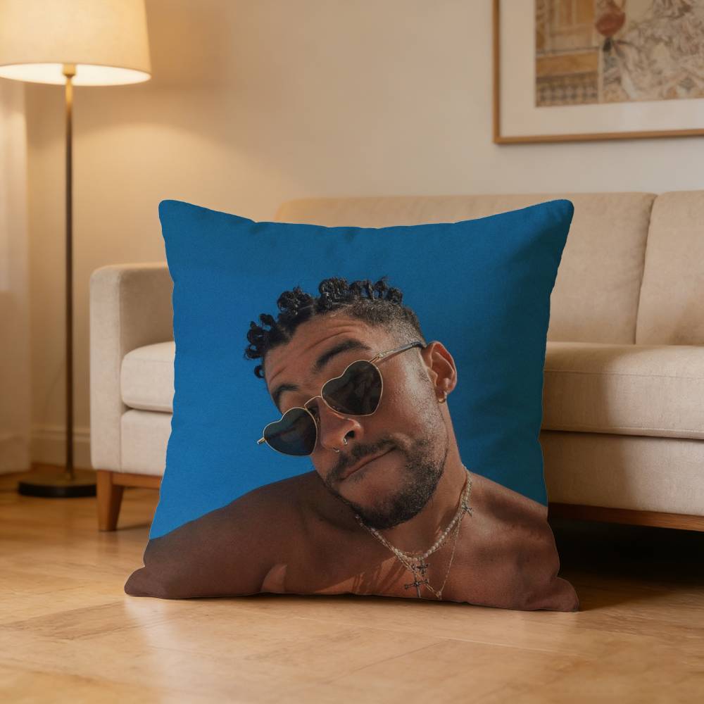 BBad BBunny DeBi DTMF Pillow Case for Sofa Living Room Home office Decor Protective Cover