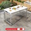 Portable Aluminum Folding Table for Outdoor Dining and Market Stalls - Adjustable and Compact