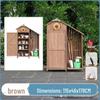 Waterproof Outdoor Wooden Storage Cabinet for Garden Tools - Anti-Corrosion and Sun Protection, Ideal for Courtyard and Balcony Use.