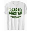 Men's Humorous Fart Master Pattern T-shirt Breathable and Comfortable Suitable for All Seasons Machine Washable