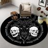 1pc Goat Skull Tapestry Area Rug, Fantasy Skull Satan Print Floor Mat, Baphomet Demon Skeleton Carpet For Living Room Bedroom Home Decor, Fa
