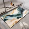 Imitation Marble Patterned Bathroom Carpet Nordic Style Versatile Mat Entrance Non Slip and Absorbent Door Mat