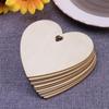 50/100pcs 100mm Wooden Love Heart Christmas Ornaments Blank Slice for DIY Craft Making, Painting, Christmas Decorations