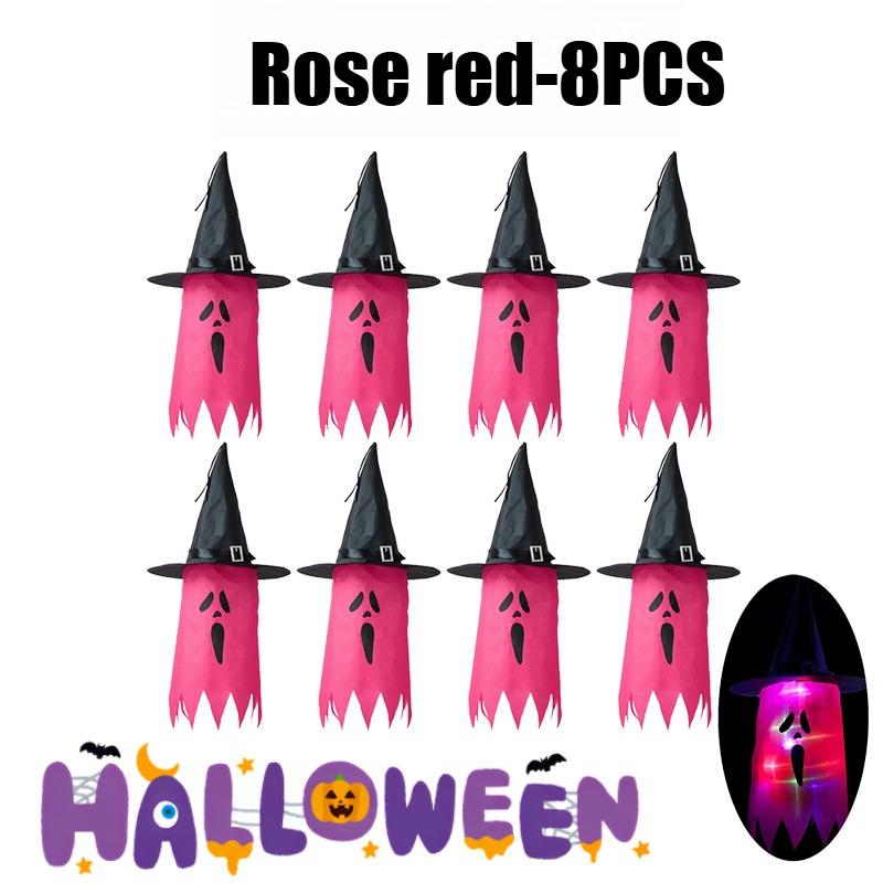 Glowing Outdoor Witch Hat LED Luminous Tree Hanging Ornament Kids Party Decor Halloween Wizard Hat Magic Prop Solution