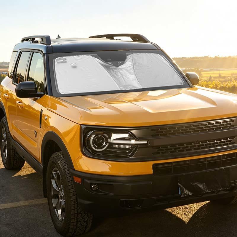 Araba Ön Cam Güneşlik Pencere Gölge Katlanabilir Güneşlik Kapağı Ford Bronco Sport 2021 Üstü Araç İç Aksesuarları İçin Uyumlu, 1 adet