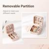 Small Jewelry Box Portable Jewelry Travel Organizer Display Storage Case for Rings Earring Necklace Bracelet, Gift for Women Girls, Pink Faux Leather