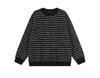 Unisex Retro Striped Oversized Pullover Sweater