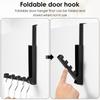 NewSoul Over The Door Hooks Hanger Foldable Over Door Drying Laundry Rack Hooks for Hanging Clothes with 4 Groves Over Door Towel Racks for Clothes