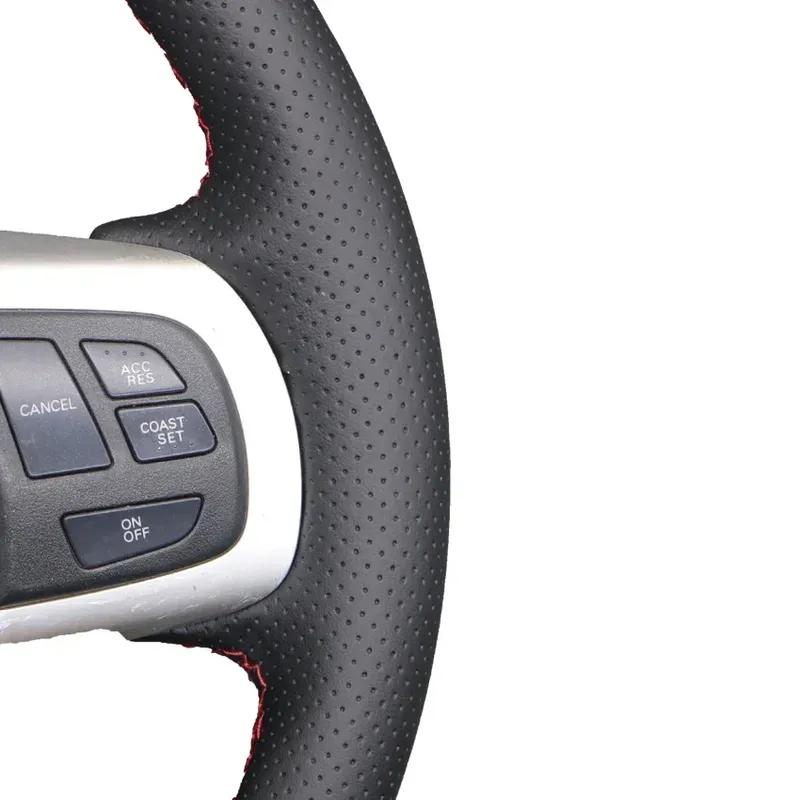 Black Artifcial Carbon Fiber Leather Car Steering Wheel Cover for Mitsubishi Lancer 10 EVO Evolution 2008-2014