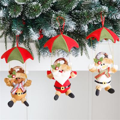 Christmas Parachute Santa Claus Snowman Pendants Scene Decoration Pendant