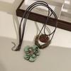 Bohemian Light Luxury Layered Leaf Necklace - Unique Sweater Chain Accessory