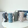 1Pcs Insulated Canvas Thermos Bag Water Bottle Cover Adjustable Crossbody Strap Floral Duck Print Cup Holder For Shopping