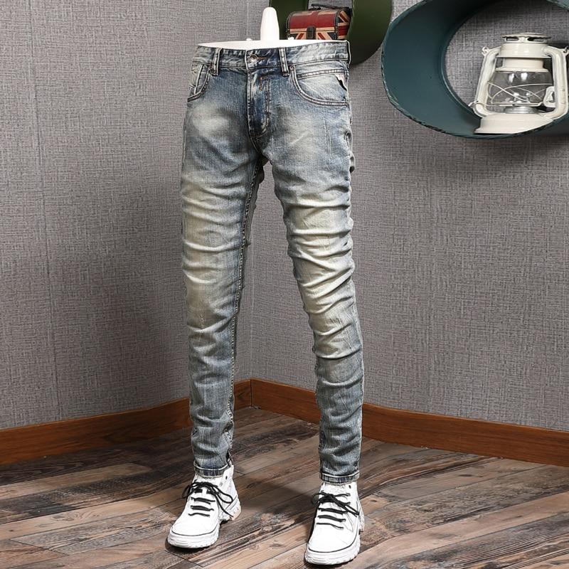 Fashion Men Jeans Retro Wash 