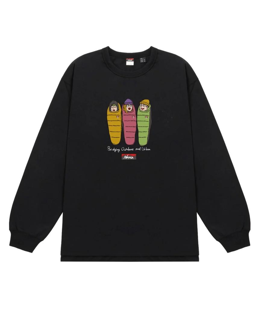 NANGA ECO HYBRID L/S TEE/3SLB N2530-1L063Z (XL, Black)