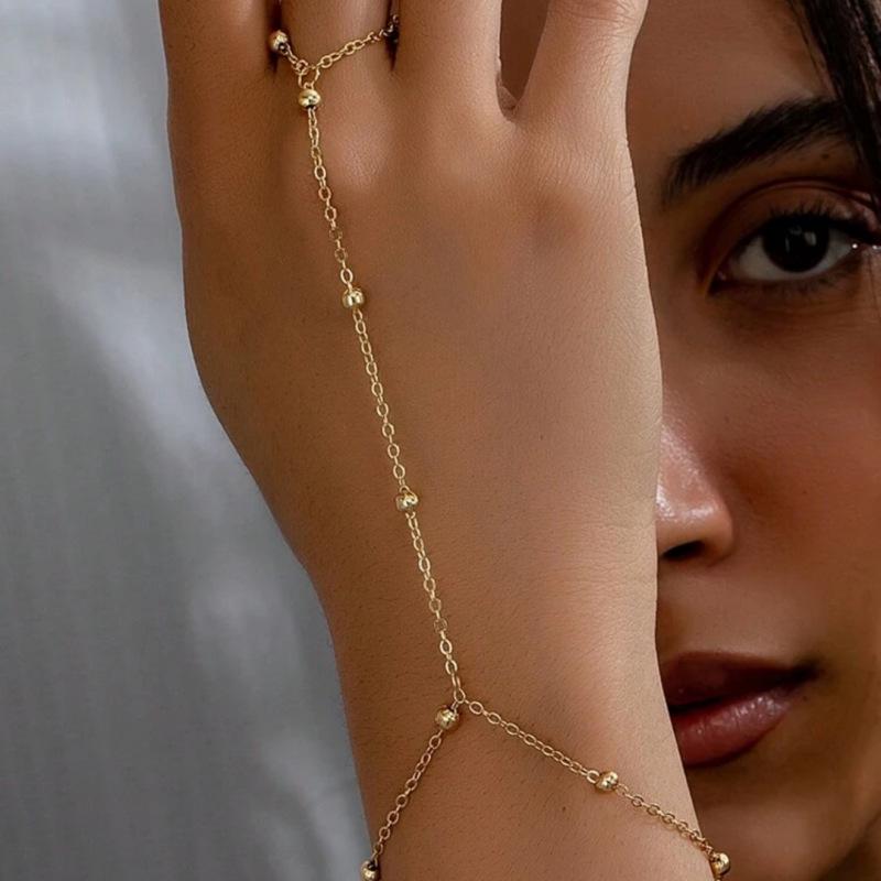 Модный Женский Высококачественный Соединенный Пальцевый Браслет Цепочка Ювелирное Изделие