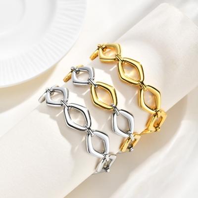 1cm O-ring O-Ring Bracelet Gold Plated Geometry Bracelet Fashion Women's Jewelry  Women Men