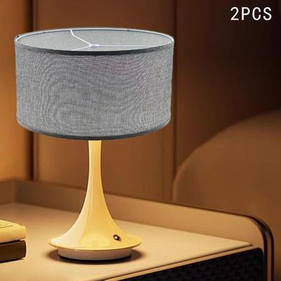 2Pcs Lamp Shade Linen Chandelier Lampshade for Cafe Bedroom Farmhouse
