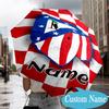 Custom Name Atletico Crest Umbrella Folding Umbrella, Automatic Umbrella - 8-Frame for Travel, Casual Lightweight Personalized Gifts
