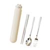 Portable Spoon Fork Chopsticks Set Cat Paw Travel Tableware Set Stainless Steel Cutlery Set  Travel