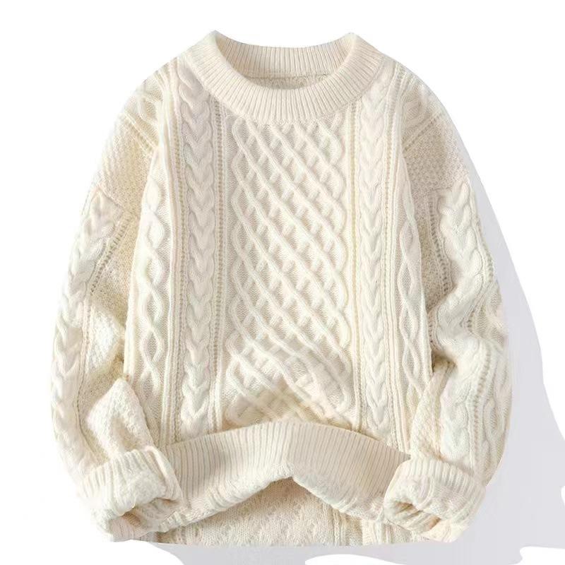 Knitted Sweaters for Men and Women Autumn and Winter Round Neck Solid Color Inner Match