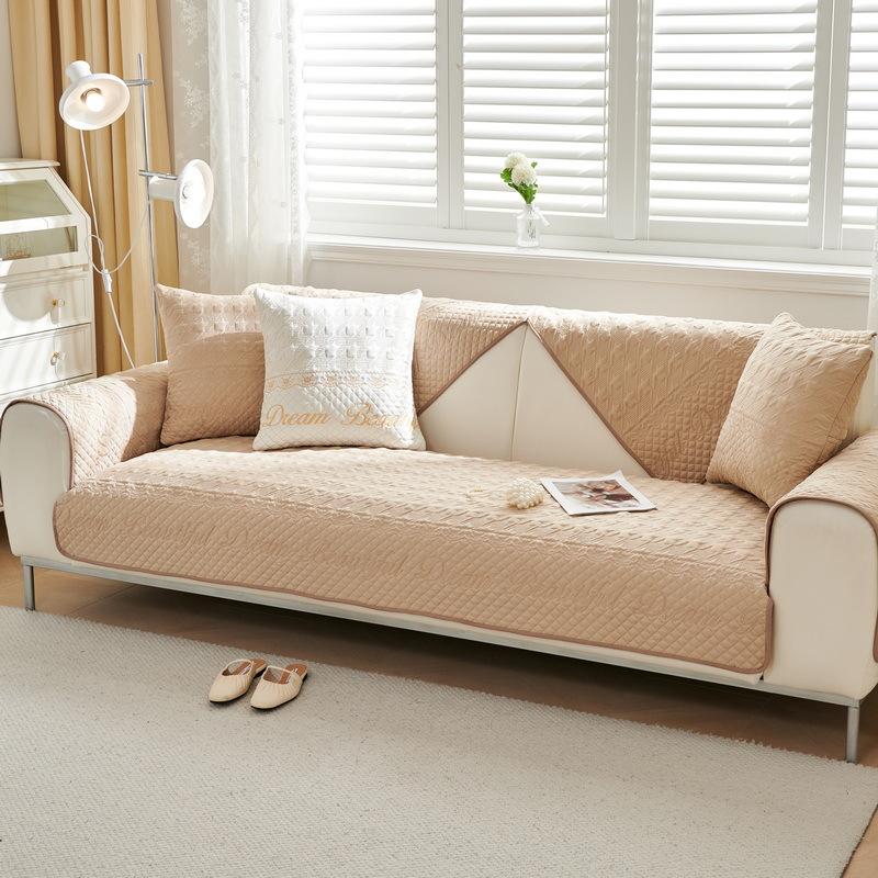 Sofa Cushion Four Seasons Universal Living Room Leather Sofa Cover Non-Slip Cushion Cover Cloth