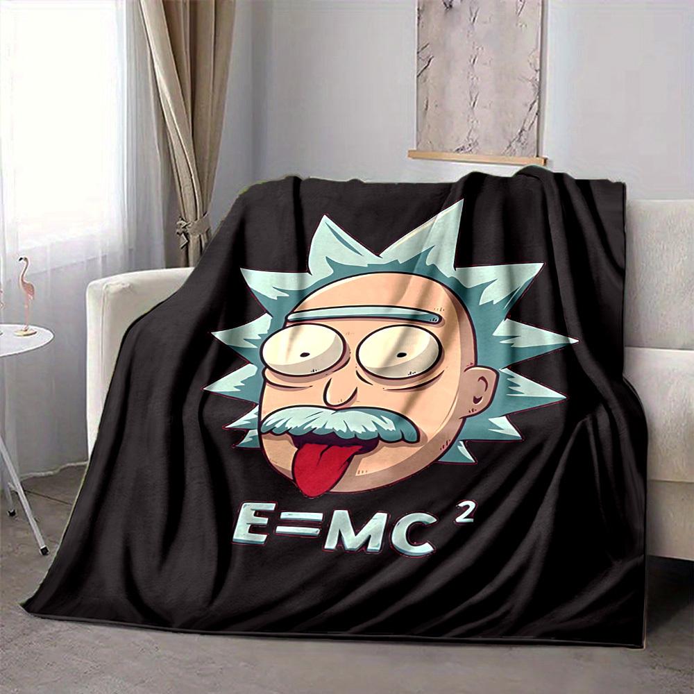 1 Stück Rick & Morty Flanell-Kuscheldecke Leicht Weich Warm Ganzjahresdecke für Sofa, Bett, Reise, L1028108