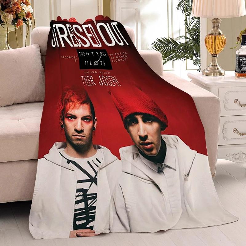 Coperta da Siesta T-Twenty One P-Pilots Invernale Calda per Ginocchia Letto Pile Campeggio Personalizzata Morbida Soffice Coperte Matrimoniale Microfibra Biancheria da Letto