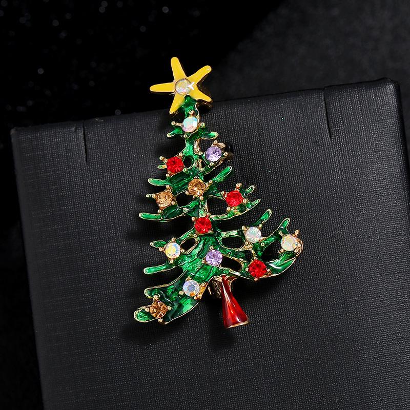 Broche Navideño de Muñeco de Nieve de Halloween Europeo-Americano - Accesorio de Corsage de Alta Gama con Gota de Aceite