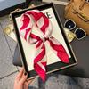 elegant women' scarf beautiful large silk scarf for a gift 90x90 white stripes