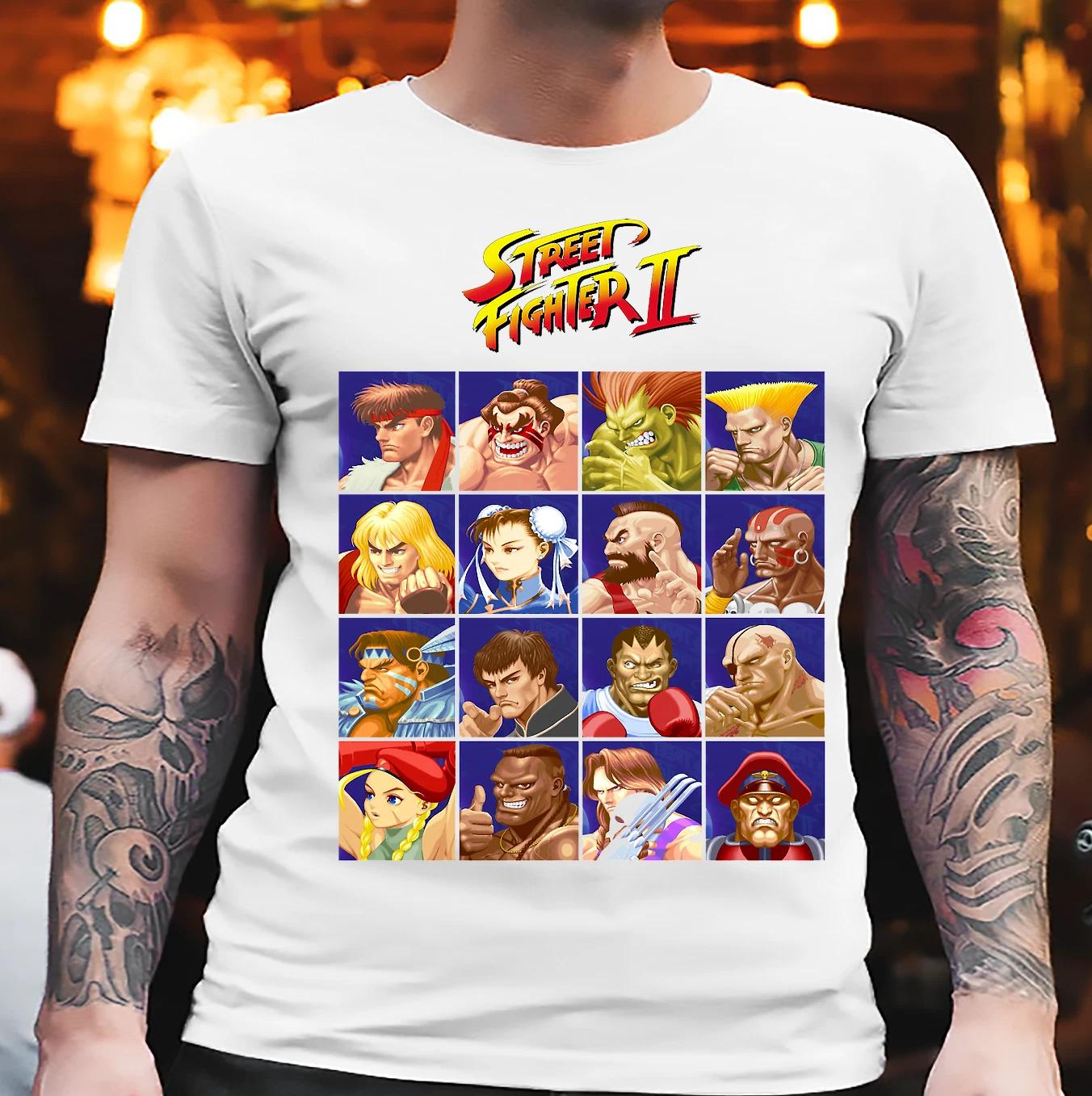 Men s and Women s T-shirts Street Fighter II Select Character Classic XXXXL