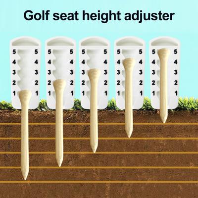 Golf Tee Höhenversteller 5 Einstellungen Präzisionsverstellbarer Golf Tee Höhensetzer Outdoor Golf Trainings Tee Elevator Werkzeug für Konsistente Schwünge