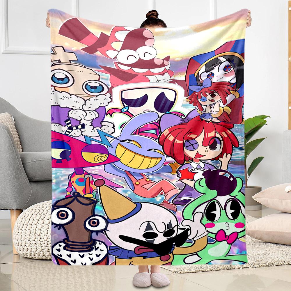 Digital Circus Blanket Durable Comfort Great for Seaside Bed Sofa Four Seasons Universal Warmthful Decor Suitable for Gifting Relatives and Friends